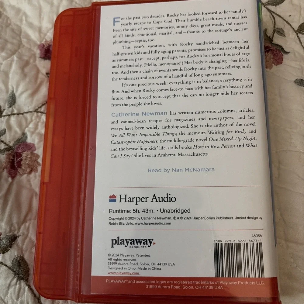 Playaway Audiobook Audio Book Ex Library - Sandwich By Catherine Newman